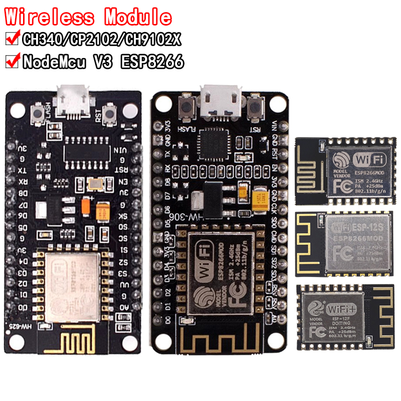 Esp8266 Nodemcu Board - Беспроводной модуль CH340/CP2102/CH9102X NodeMcu V3 V2