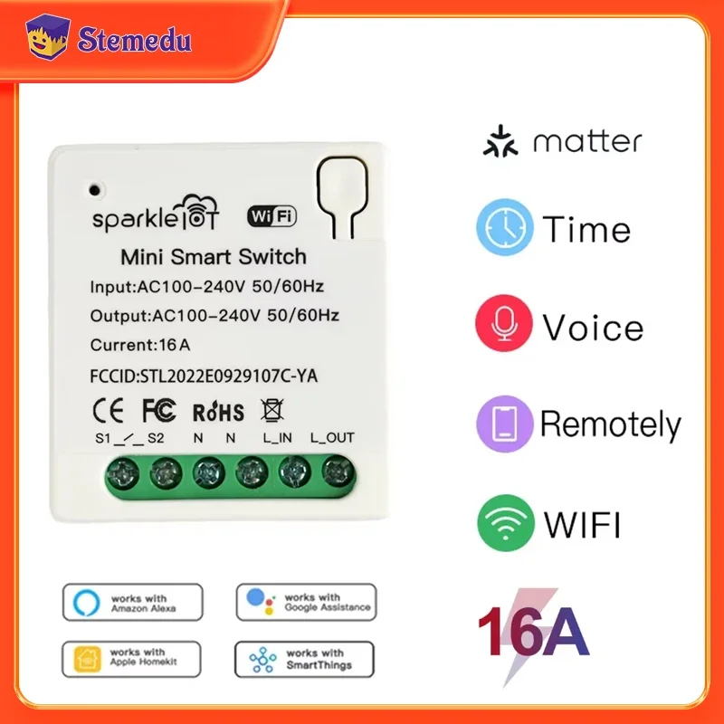16A Matter WIFI умный переключ – обзор и цена Home Automation Tutorial