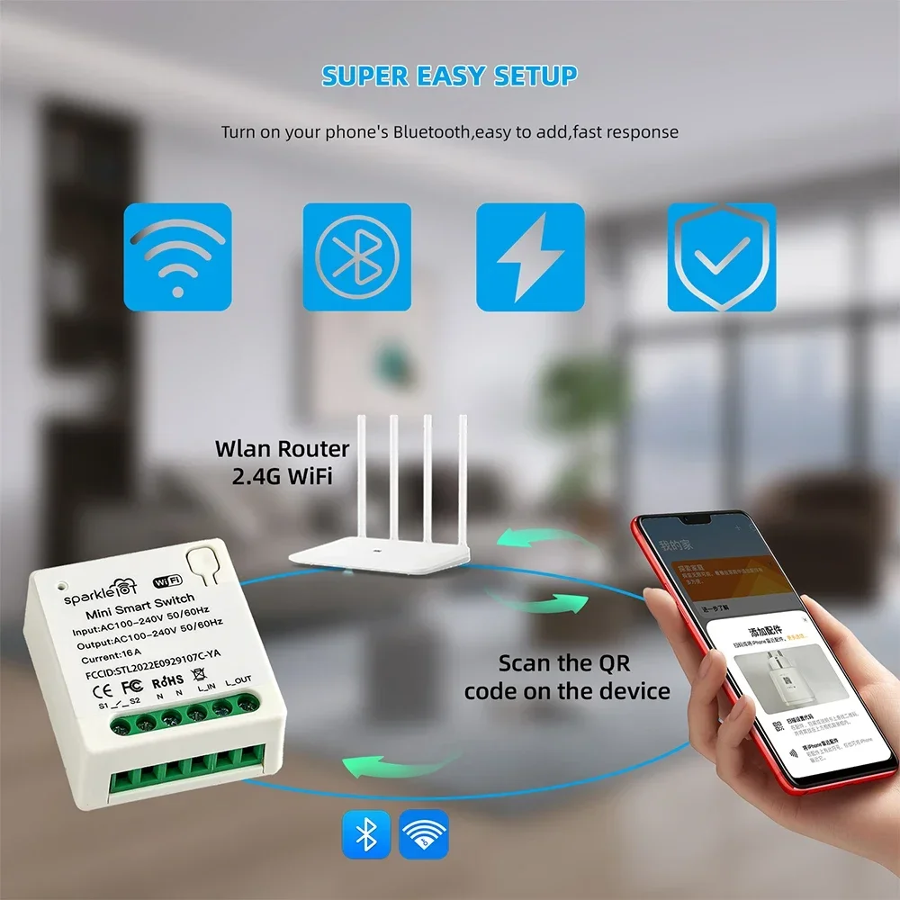 16A Matter WIFI умный переключ – обзор и цена Home Automation Tutorial